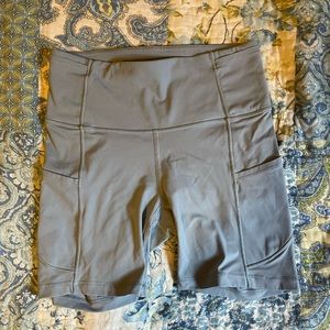 Lululemon Light Blue Biker Shorts W/ Pockets